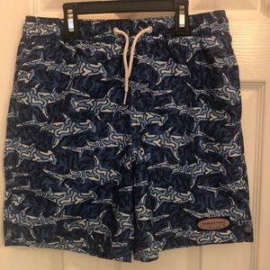 Vineyard Vines Boys Shark Week Swim Trunks